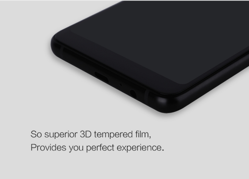 Miếng Dán Kính Cường Lực Full Samsung Galaxy A8 2018 Hiệu Nillkin 3D CP+ Max có khả năng chống dầu, hạn chế bám vân tay cảm giác lướt cũng nhẹ nhàng hơn, khả năng chịu lực cao